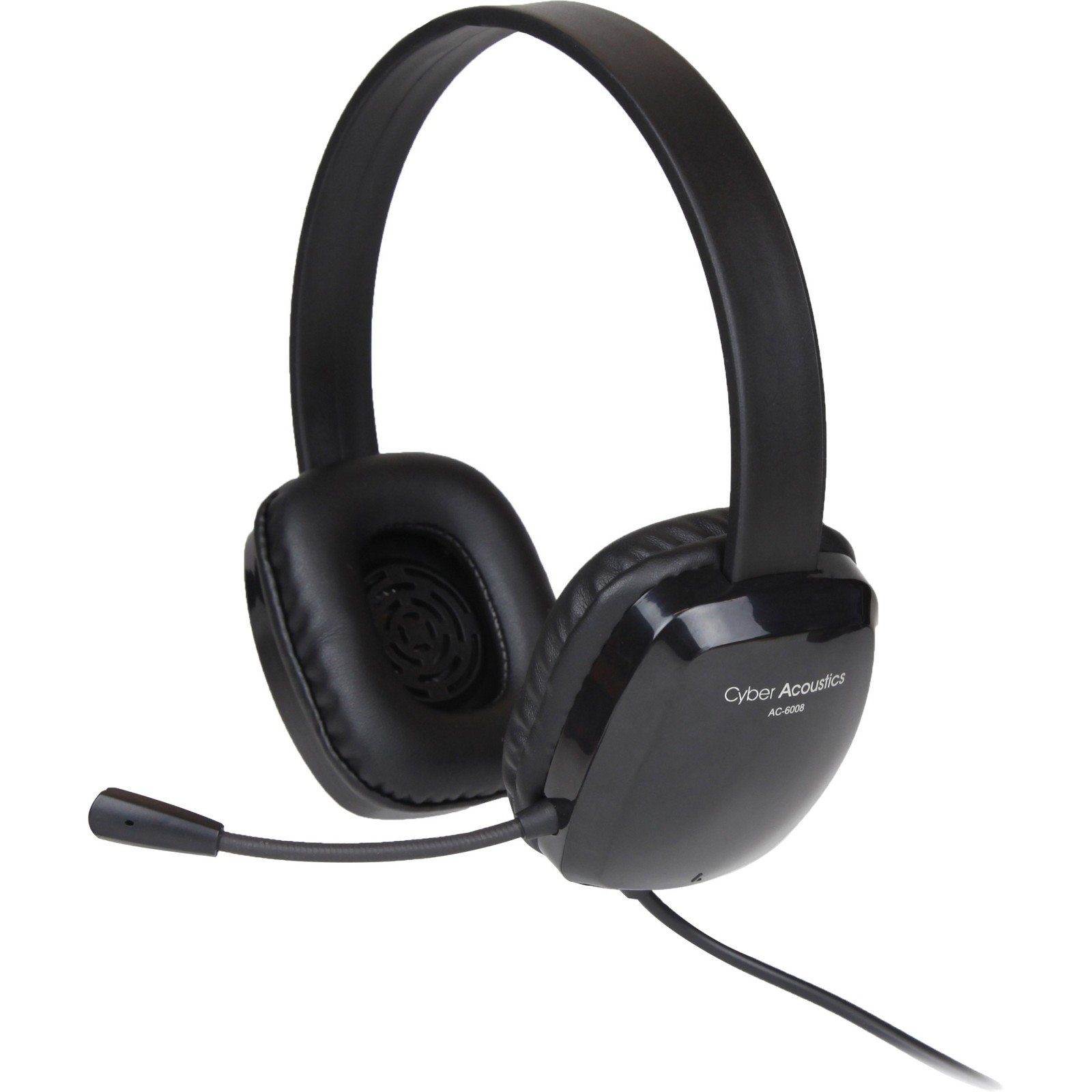 Cyber Acoustics AC6008 Stereo Headset 6ft Wired Over-the-head