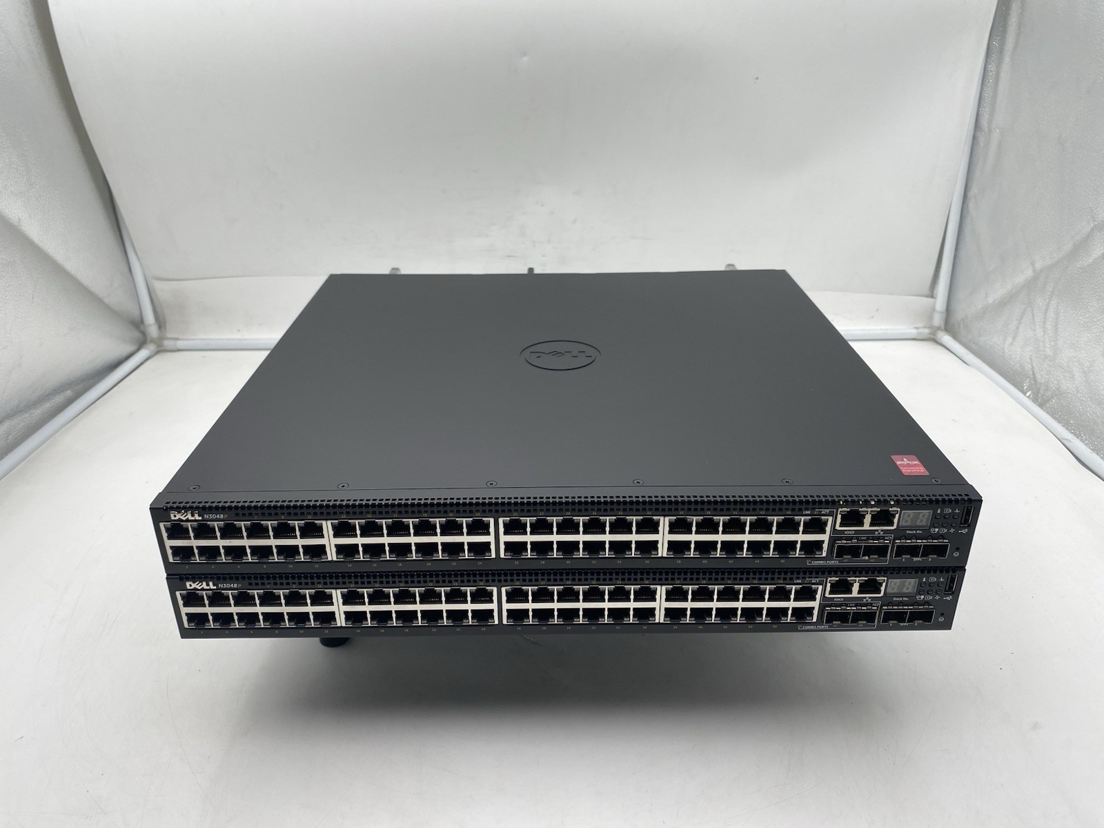 Lot Of 2 Dell Networking 48-Port PoE GbE & 4-Port SFP Network Switch N3048P