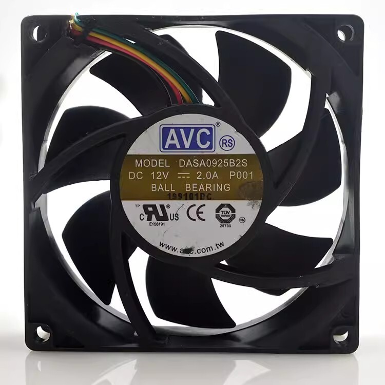 AVC DASA0925B2S 9025 DC12V 2.0A 9CM 4-Wire Server Cooling Fan