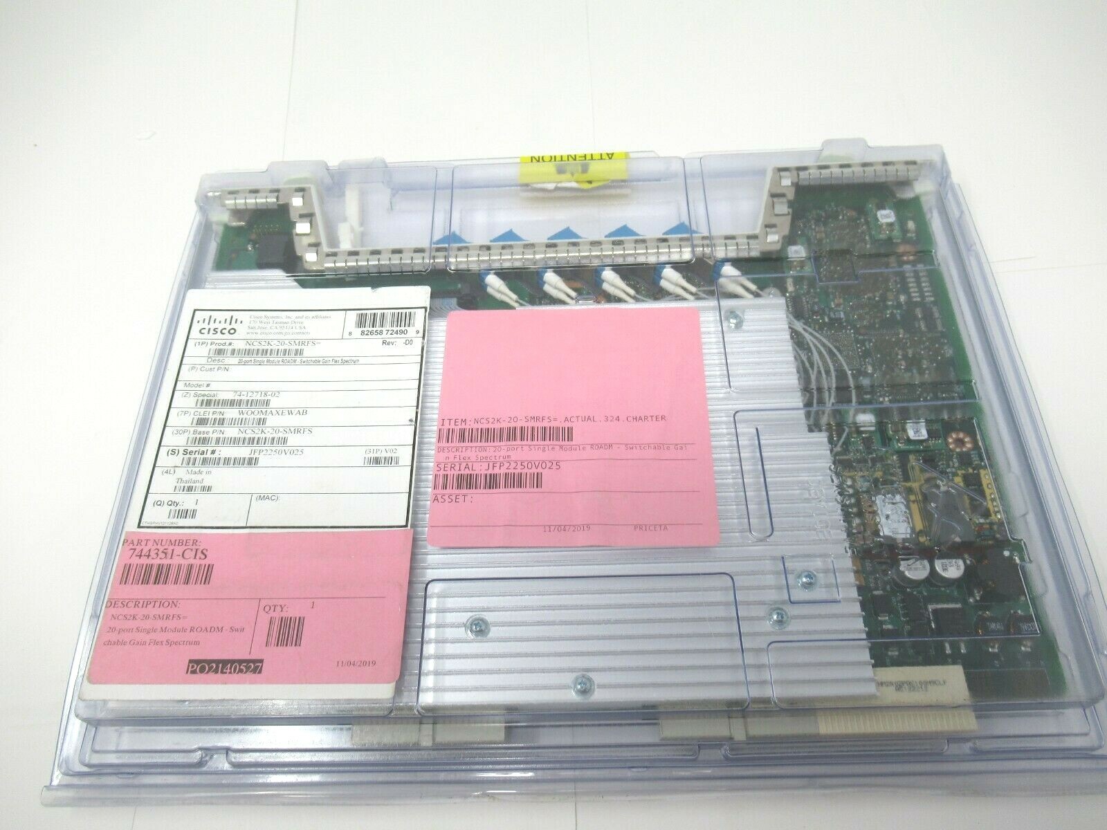 Cisco NCS2K-20-SMRFS= 20-port Single Module ROADM Switchable Gain Flex Spectrum