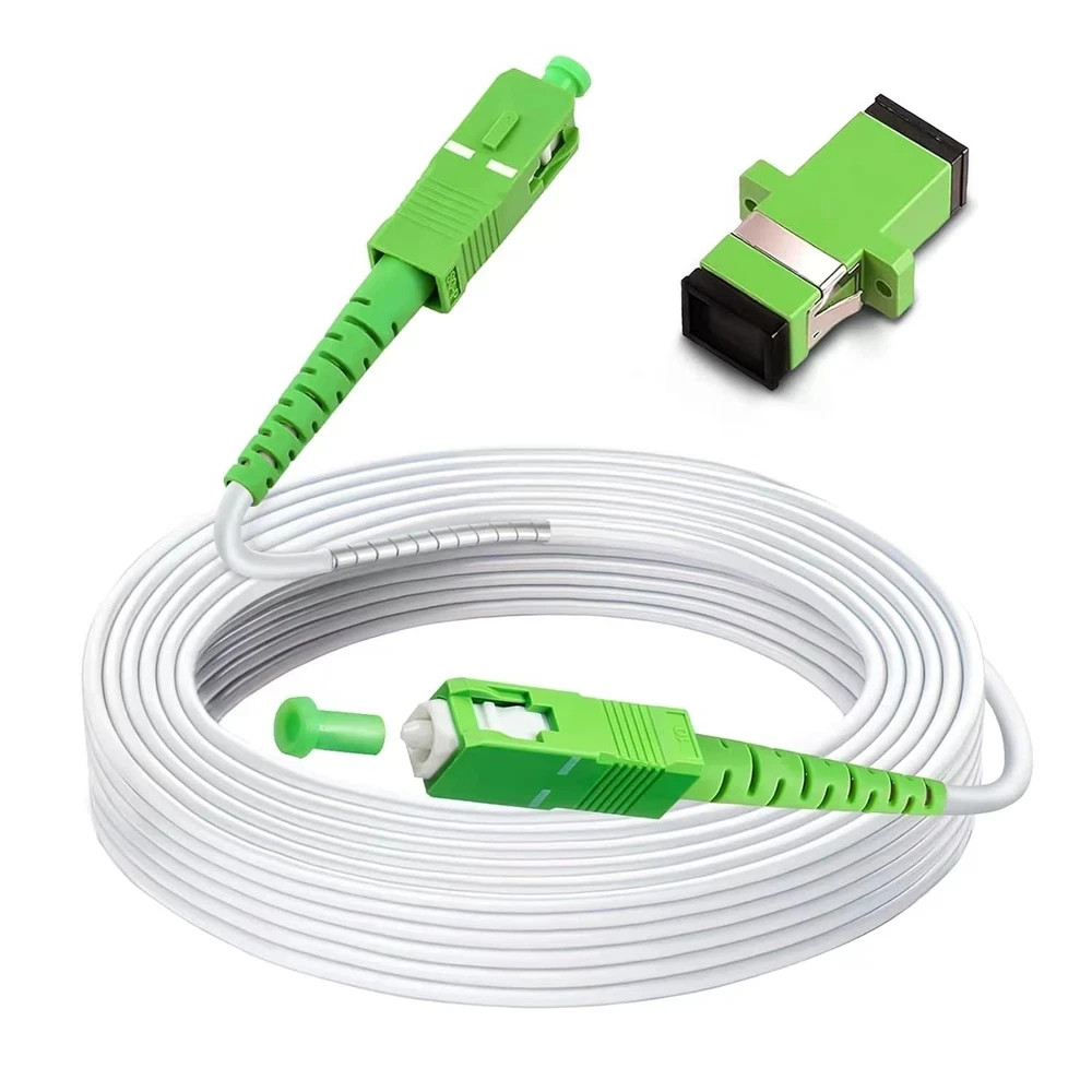 30ft (10 Meters) SC/APC to SC/APC Fiber Optic Internet Cable, Armored Single Mod