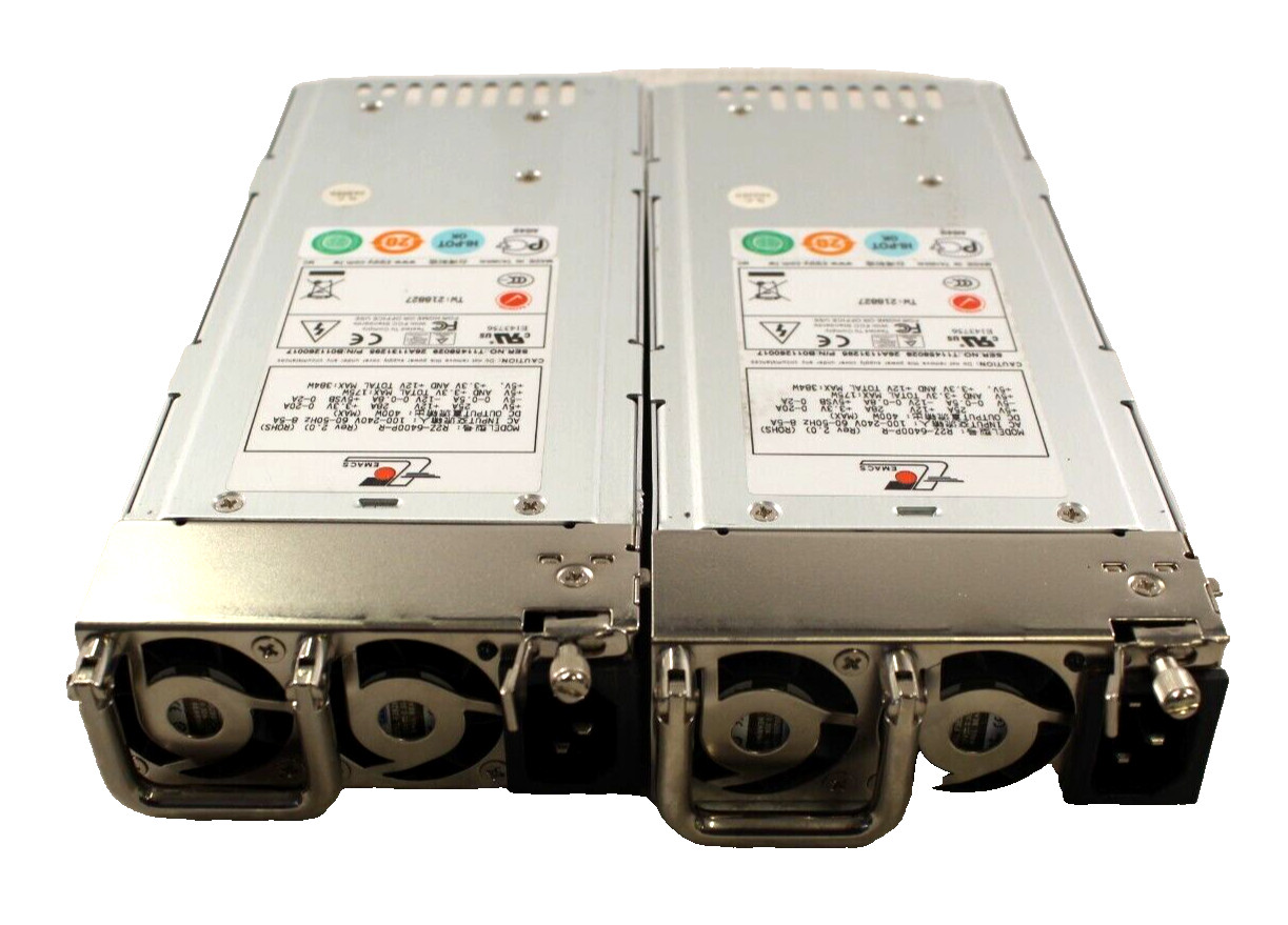 Lot of*2 EMACS R2Z-6400P-R Tipping Point 400W Redundant PowerSupply