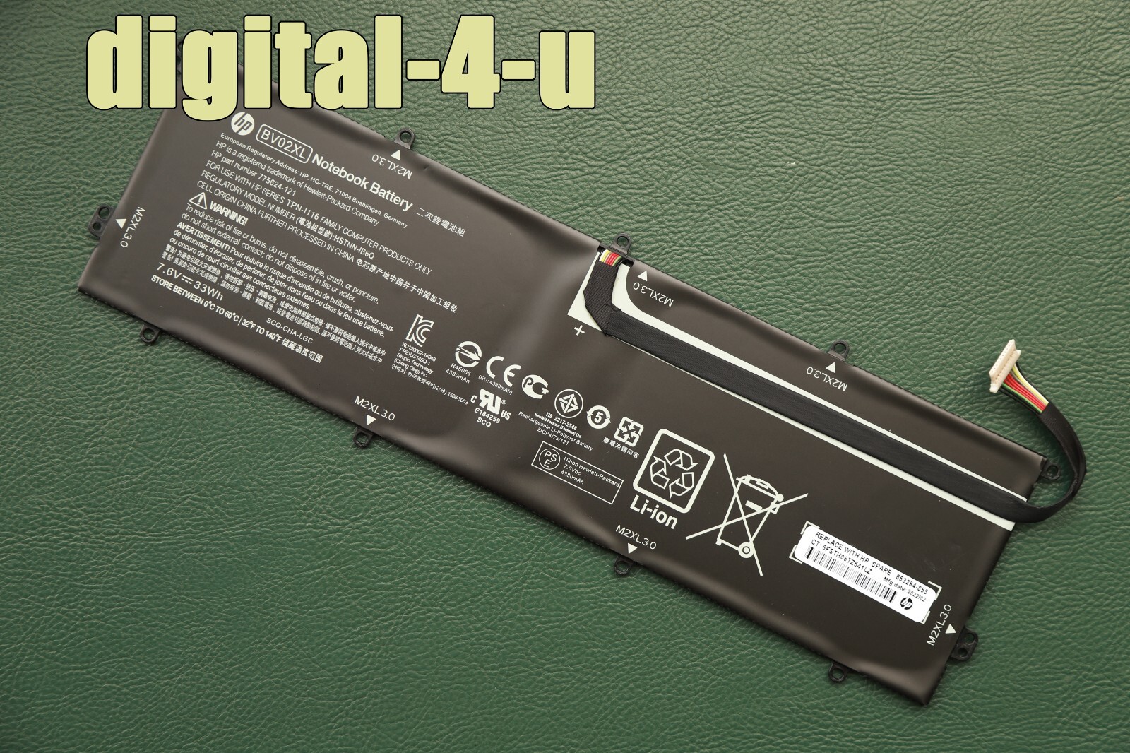 New Genuine BV02XL Battery for HP ENVY X2 Detachable 13 HSTNN-IB6Q 775624-1C1