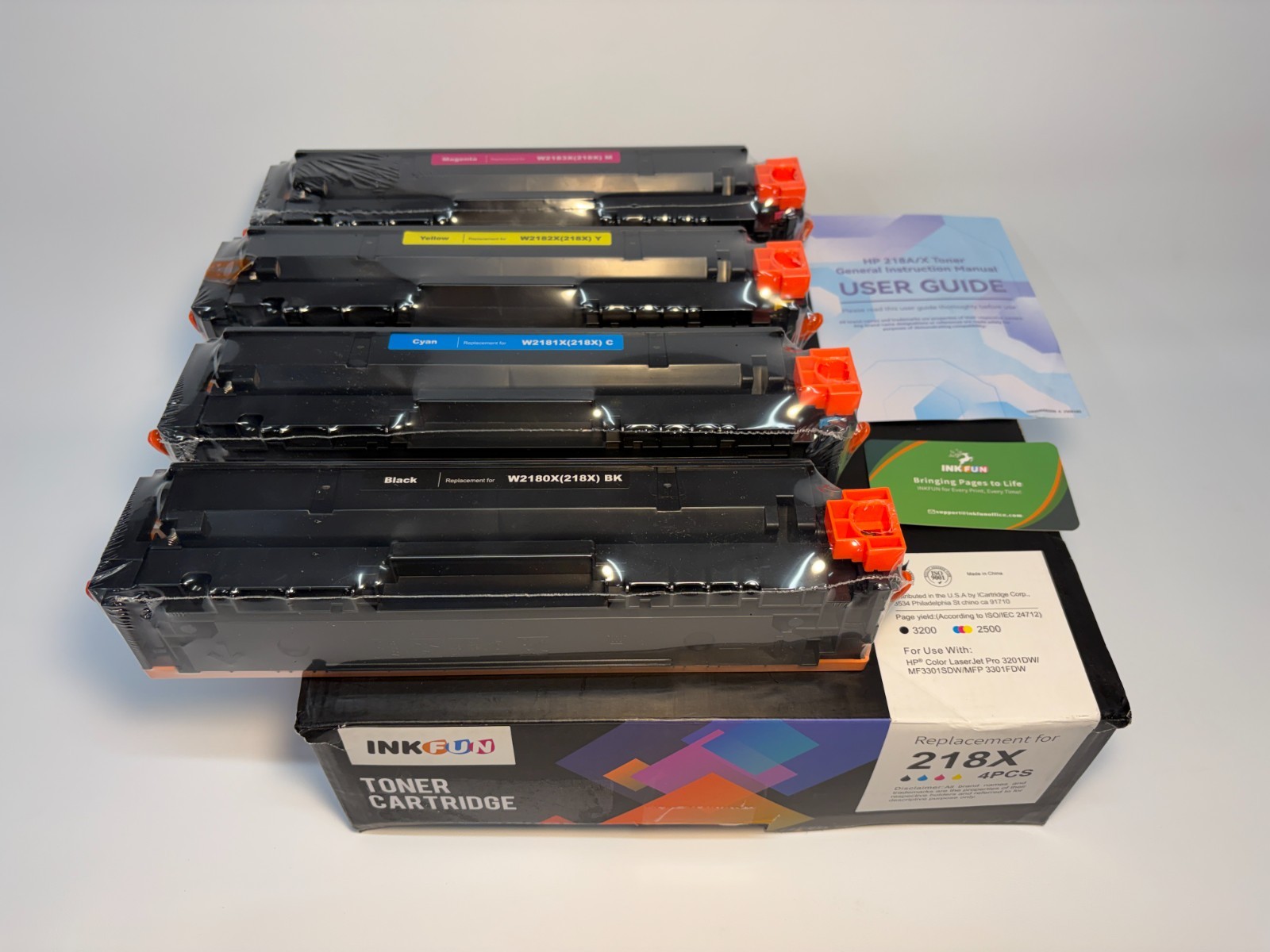218X 4x Toner Cartridge Black Cyan Magenta Yellow LaserJet Pro MFP - Sealed