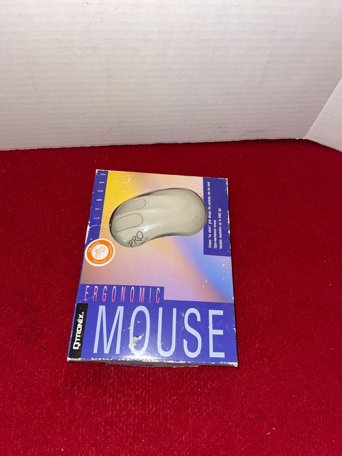 Qtronix Ergonomic Mouse Lynx 90 NEW Vintage
