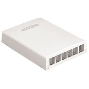 Panduit NetKey 6 Sockets Surface Mounting Box (nk6bxwh-ay) (nk6bxwhay)