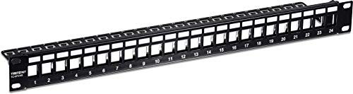TRENDnet 24-Port Blank Keystone Shielded 1U Patch Panel (tckp24s)