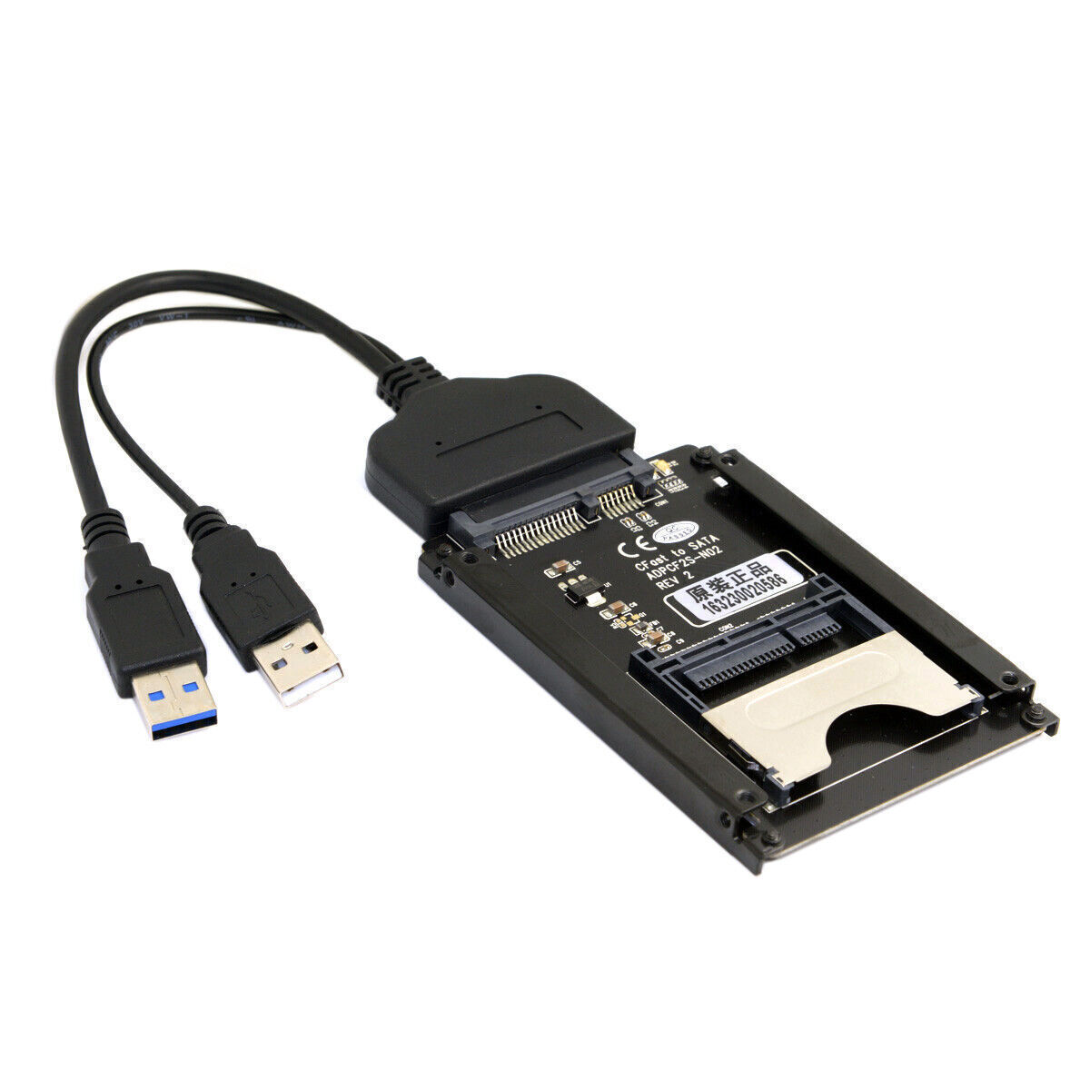 CY  USB 3.0 to SATA to CFast Card Adapter 2.5" Hard Disk Case SSD HDD for PC