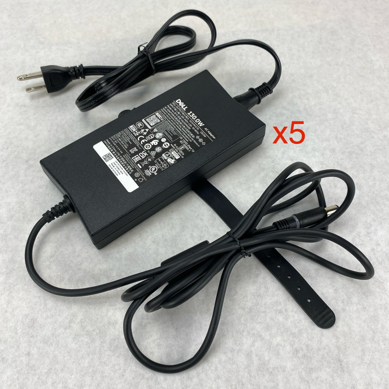 Dell HA130PM190 19.5V 6.7A 130W 7.4mm x 5.0mm Big Barrel AC Adapter - Lot of 5