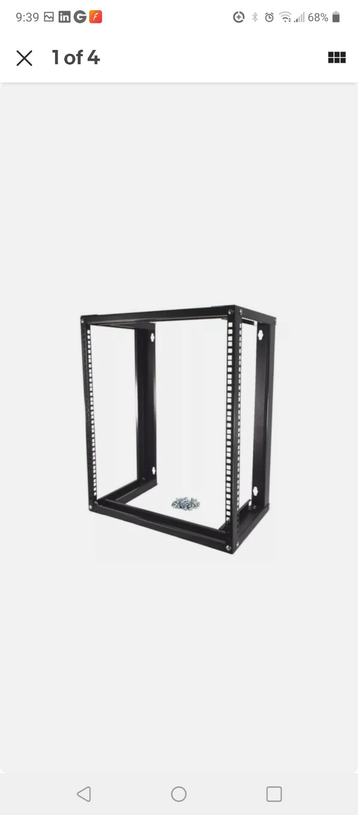 Two CNAweb 19" x 18" Open Frame 12U Rack Cabinet, with Six, 19 x 10 deep shelves