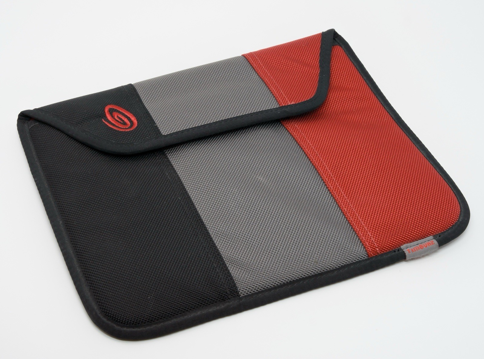 Timbuk2 Padded Tablet Sleeve Case Red Gray Black Secure Flap Closure Organizer