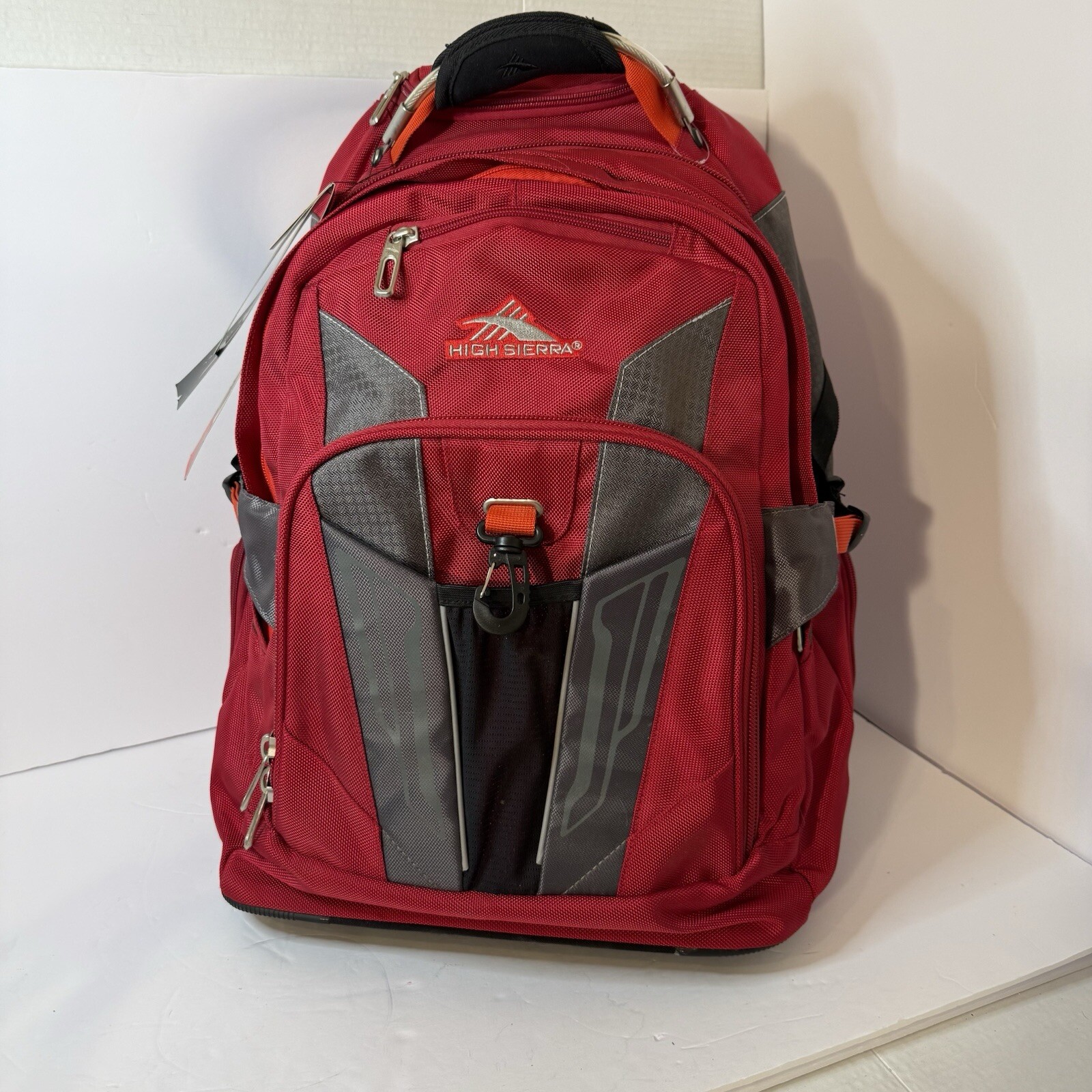 High Sierra XBT - Business Rolling Backpack, Carmine/Red Line/Black, New W/ Tags