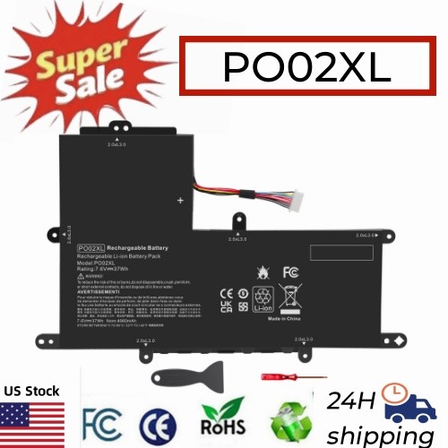 ✅Battery For HP Stream 11-y012nr 11-ah117wm P002XL PO02XL 824560-005 7.6V-37Wh