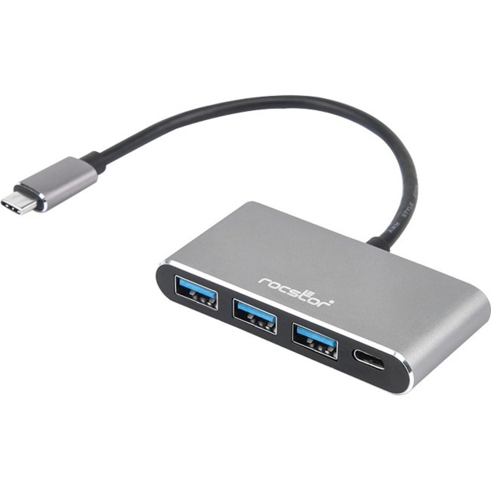 Rocstor - Y10A200-A1 - Rocstor Premium USB C Hub - 4 Port USB-C to USB-A (3x)