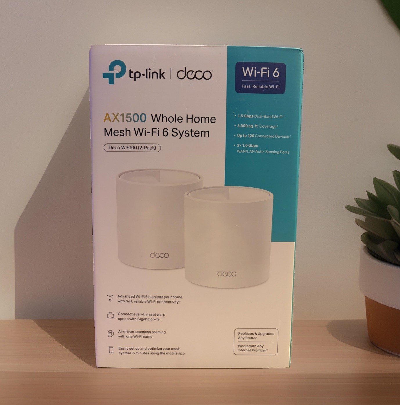 NIB TP-Link Deco W3000 AX1500 Mesh Wi-Fi 6 System 2-Pack
