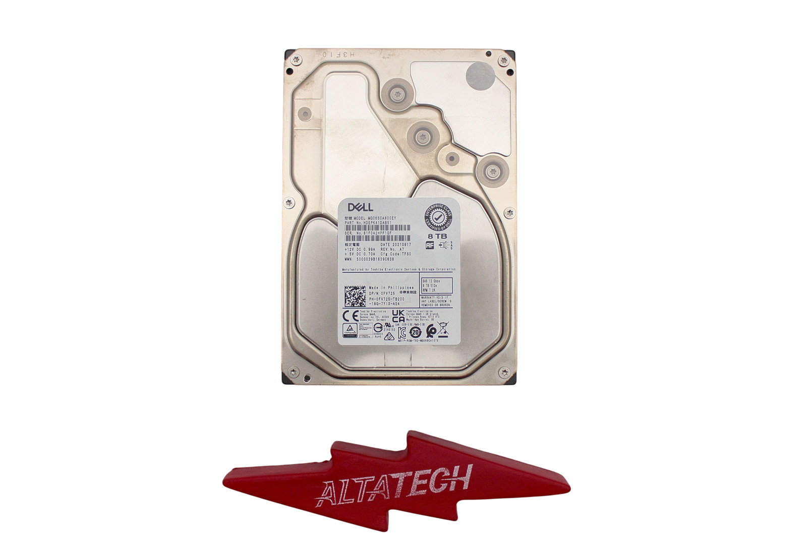 Dell FV725 8TB 7.2K SAS 3.5 12G MG06SCA800EY / HDEPK41DAB51