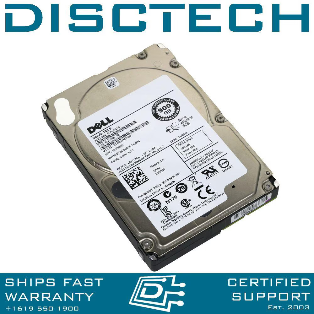 Dell 2RR9T Seagate Savvio ST900MM0006 900GB 10K 6Gbps SFF SAS HDD Drive