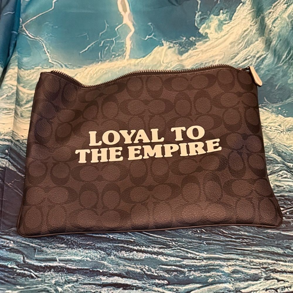 Authentic Coach Black Signature "Loyal to the Empire" Pouch