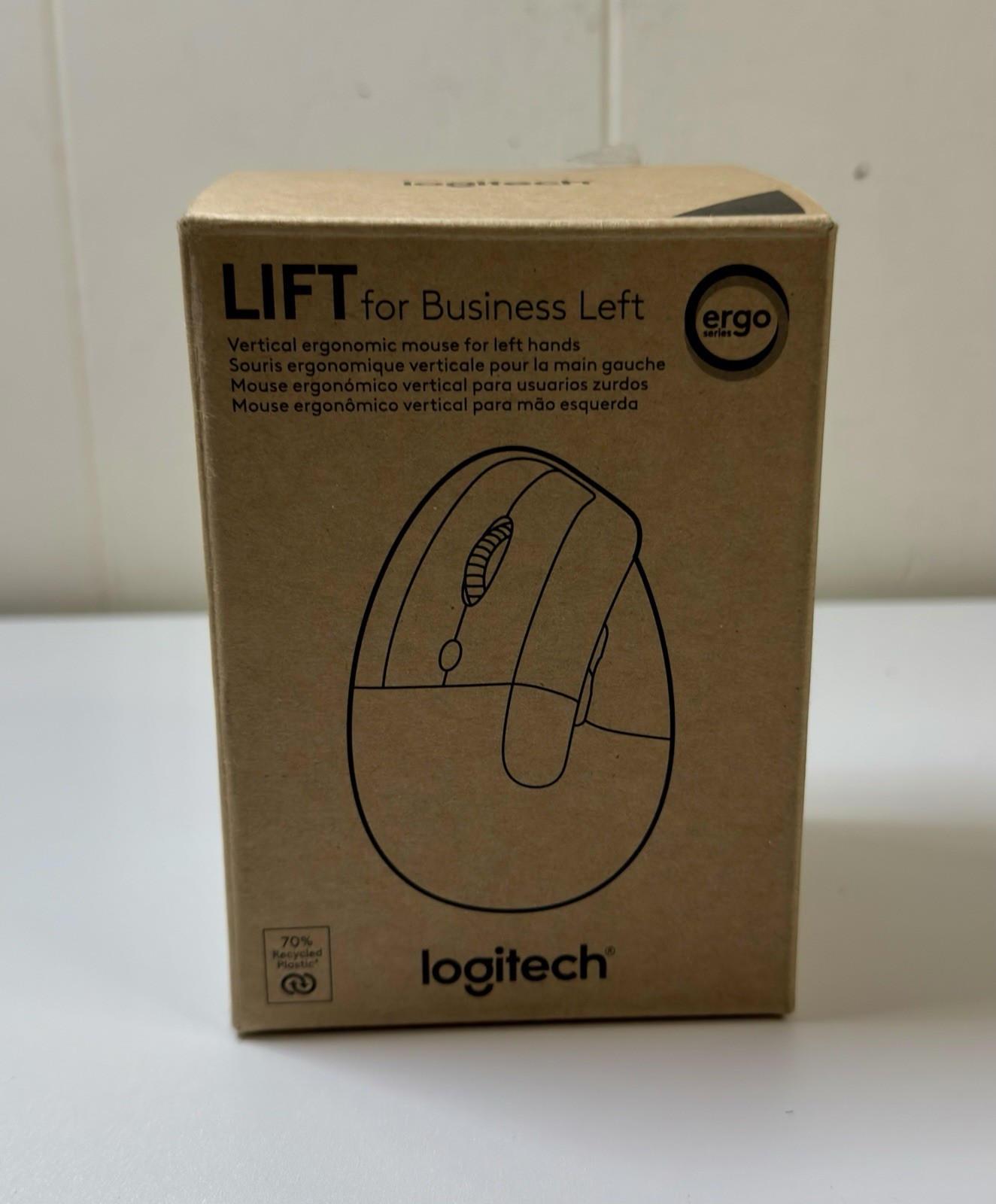 Logitech Lift for Business Ergo Vertical Mouse, Wireless Ergonomic Tested Works 