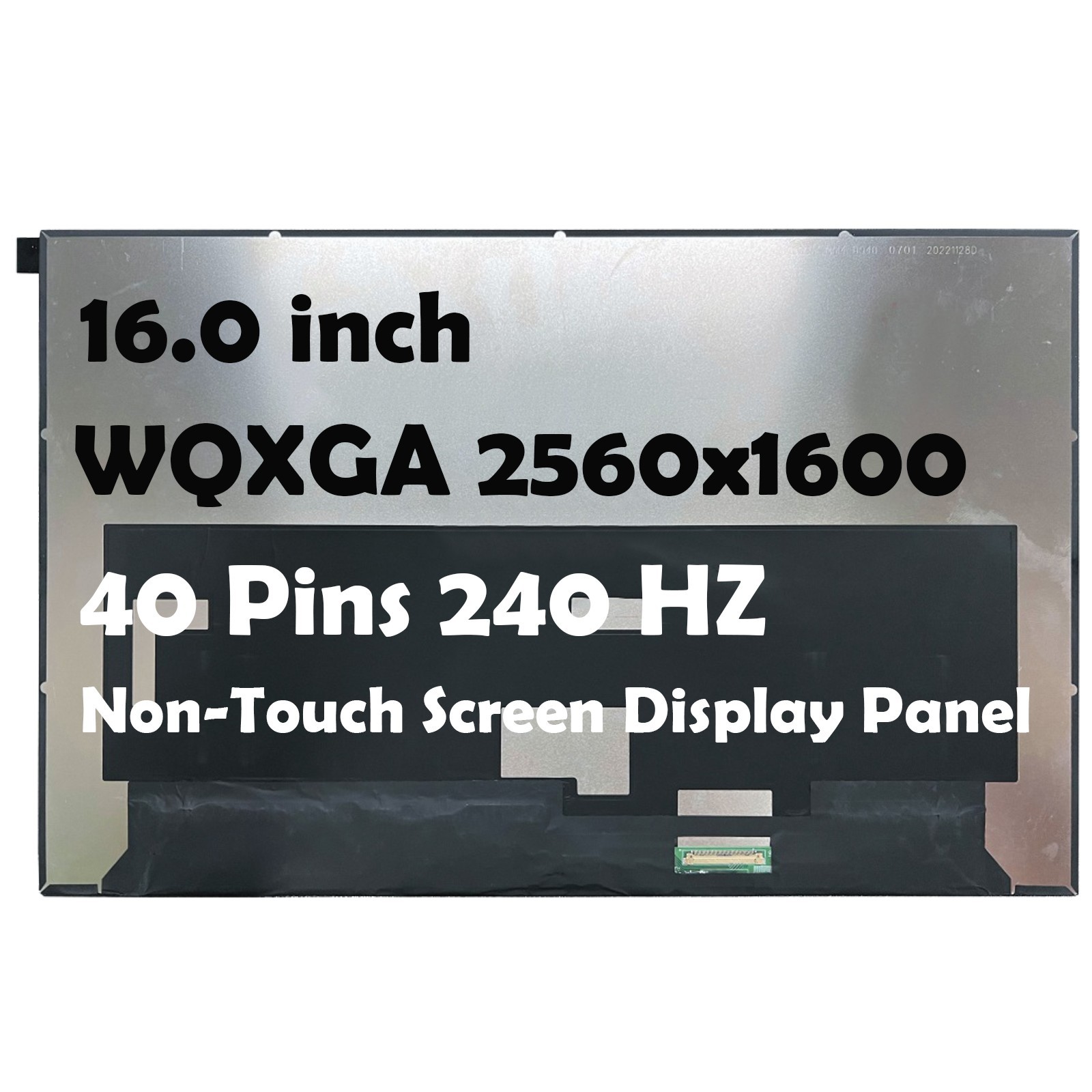 16" NE160QDM-NM4 V8.3 WQXGA 2560x1600 240HZ LCD Non-Touch Screen Display Panel