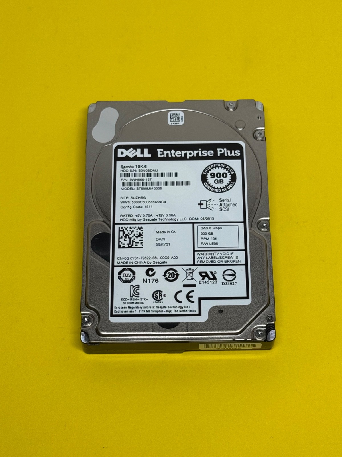 Dell ST900MM0006 900GB 2.5" 6Gbps 10k SAS 0GKY31 9WH066-157