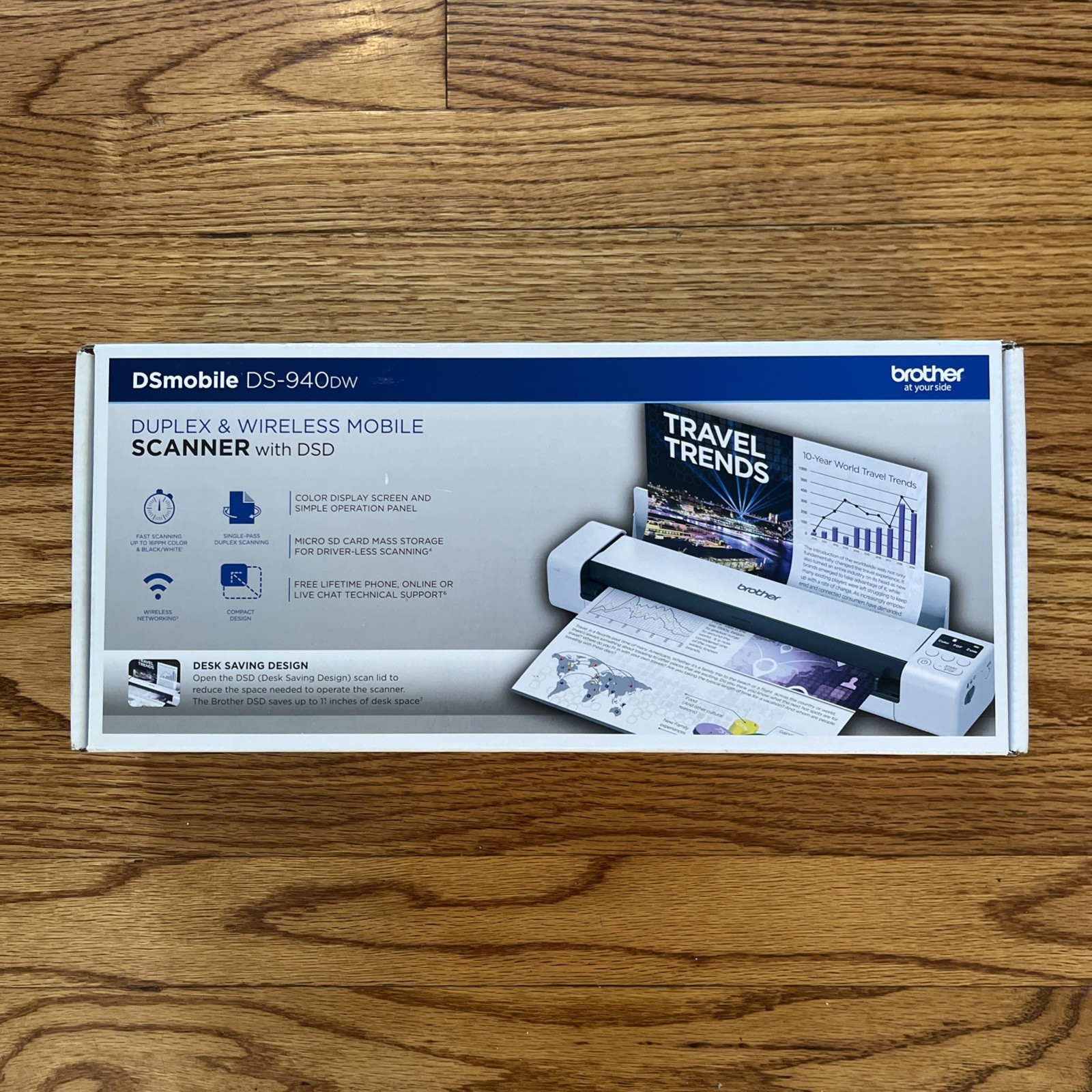 New Sealed Brother DSMobile DS-940DW Wireless Duplex Mobile Color Scanner White
