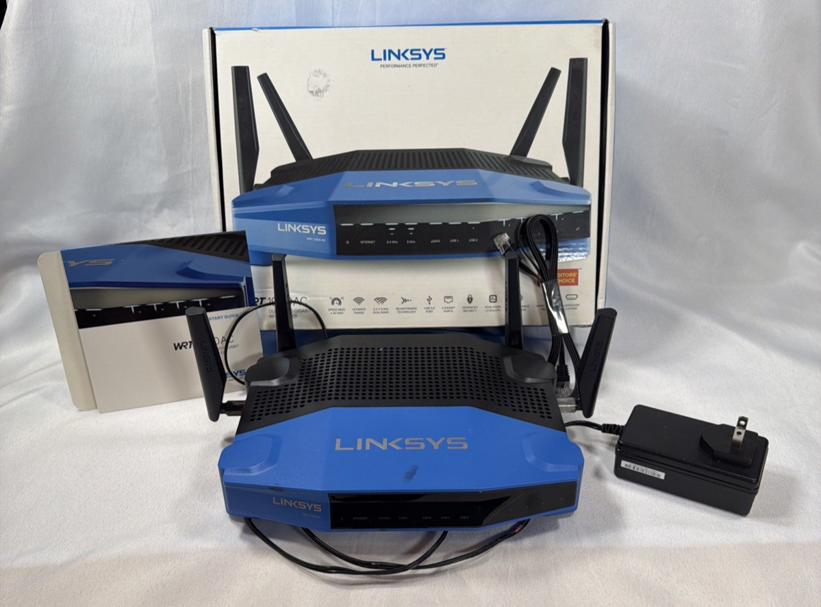 Linksys WRT1900AC V2 AC1900 WiFi Router Tested w/ Original Box