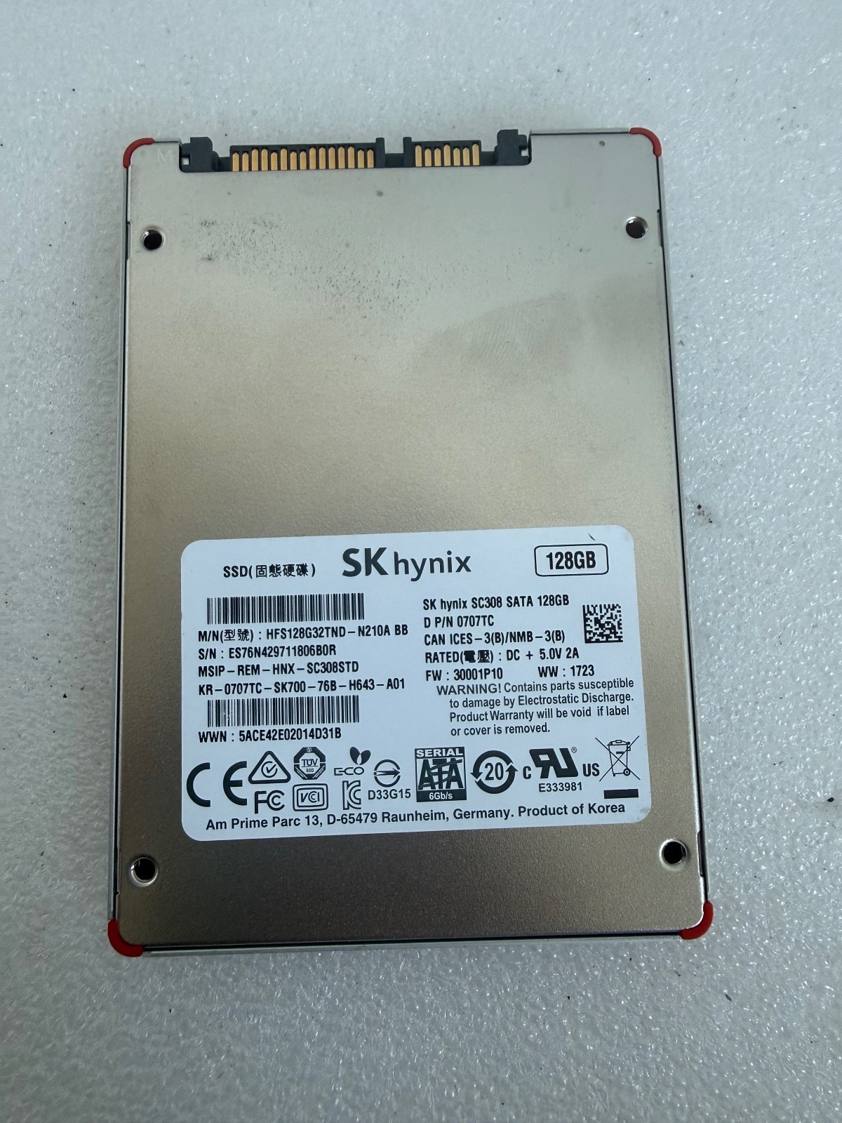 SK hynix SC308 128GB SATA 2.5" SSD HFS128G32TND-N210A BB