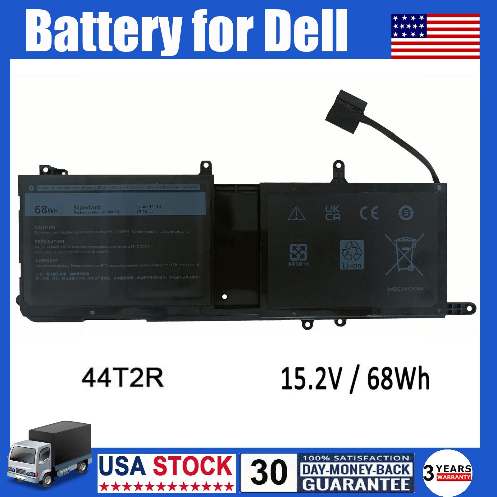 44T2R Laptop Battery for Dell Alienware 15 17 R3 R4 R5 HF25D 546FF 9NJM1 MG2YH