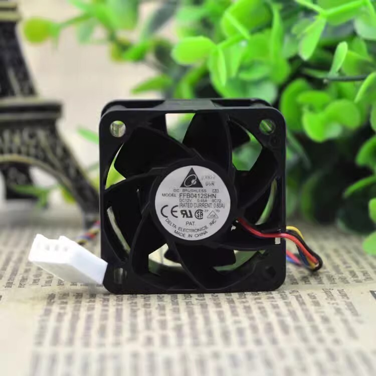 Delta FFB0412SHN 4028 DC12V 0.45A 4CM 4-Pin Dual Ball Cooling Fan