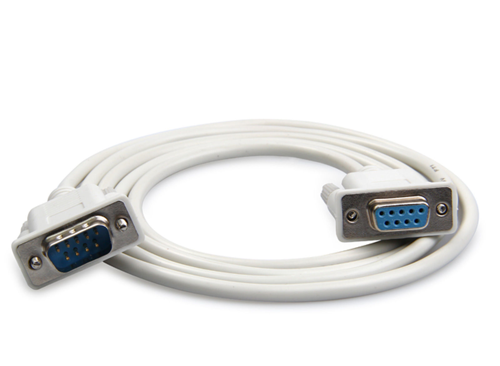 5FT 1.5M 9 Pin Extension Cable Serial Direct Male to Female RS232 DB9 M-F NEW Us