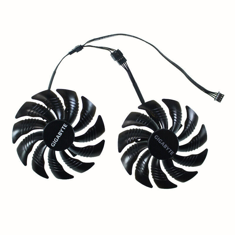 Pair Fans Cooler Fan For GIGABYTE GTX 1070 1060 RX 570 580 PLD09210S12HH 85mm