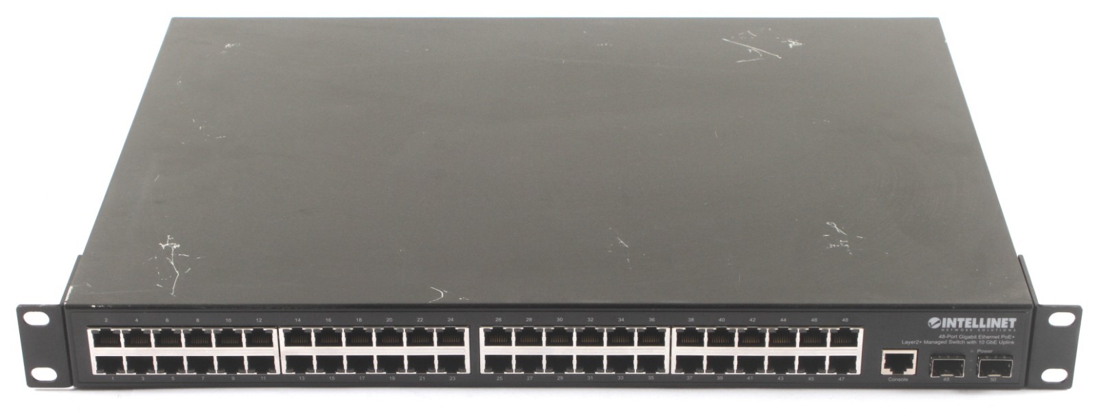 INTELLINET 561112 48-Port Gigabit PoE+ Managed 10 GbE Uplink Switch; 6168570