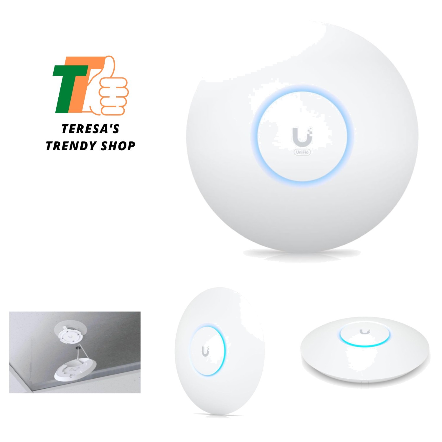 Ubiquiti U6+ Dual Band Wi-Fi 6 Access Point - 3 Gbit/s Business Network Solution