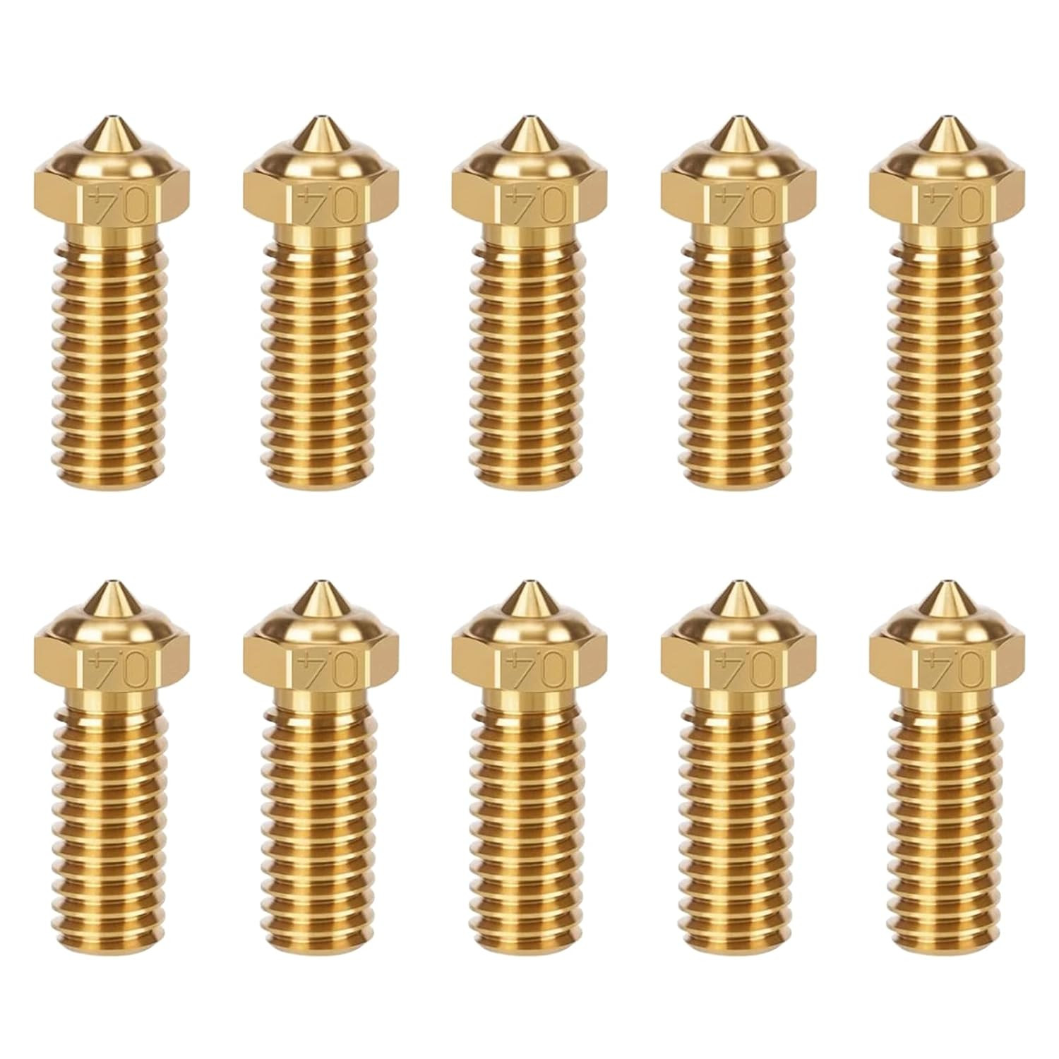 10PCS 0.4Mm Brass Nozzles for QIDI X-Max 3, 3D Printer Parts Extruder Hotends No
