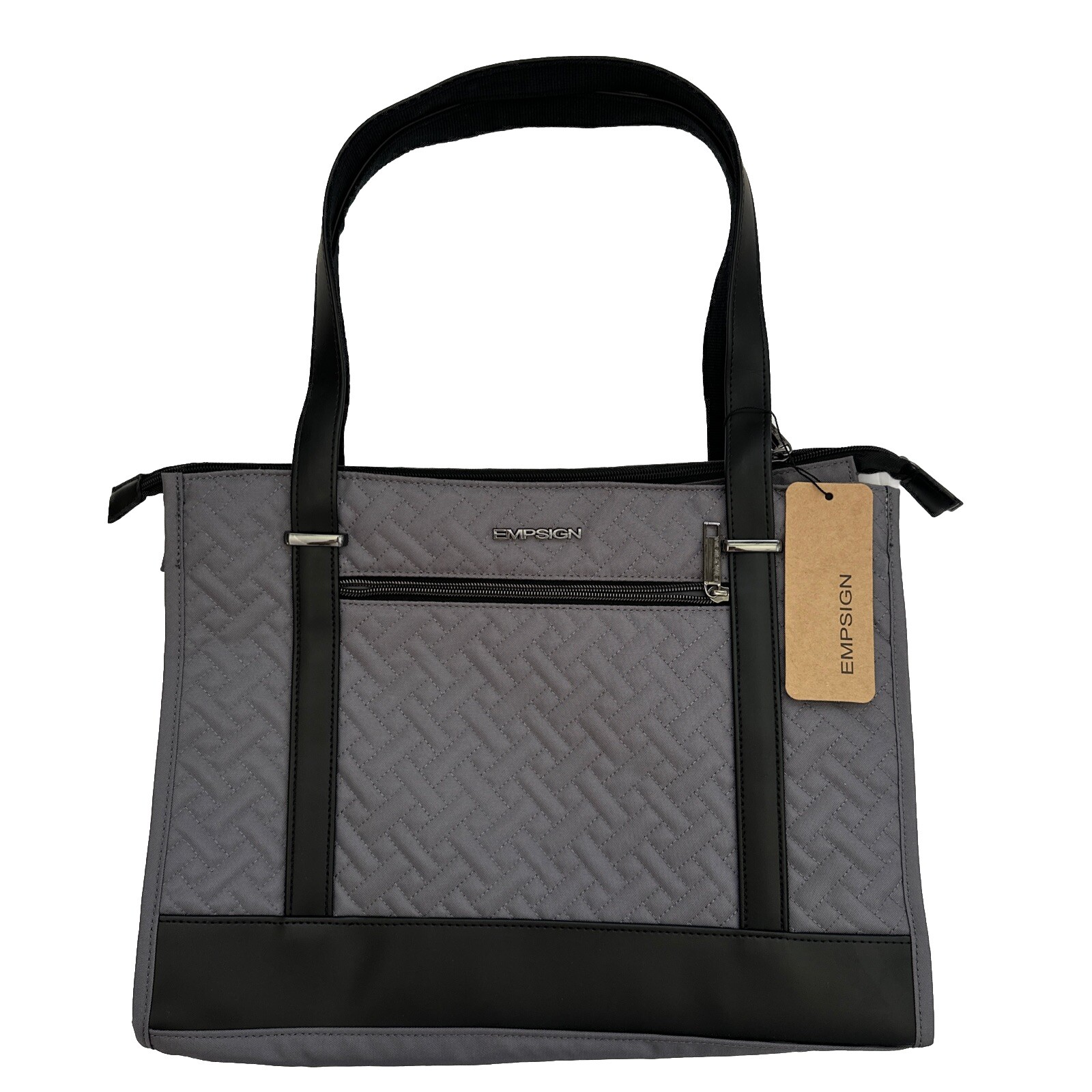 NWT Laptop Tote Bag For Women 15.6” Stylish Computer Shoulder For Work Grey