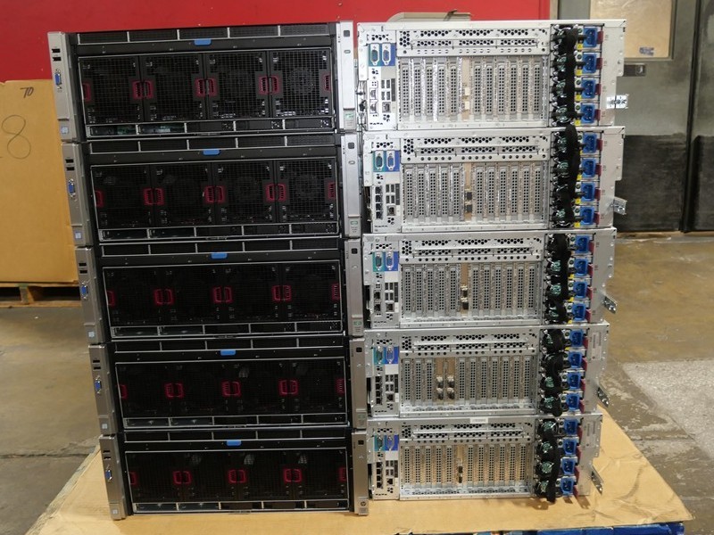 Lot of 10 HPE ProLiant DL580 Gen9 4U Servers 4x E7-4830 v3 CPUs Each