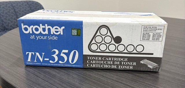 Genuine Brother TN-350 Black Toner Cartridge -OEM- New Sealed Box