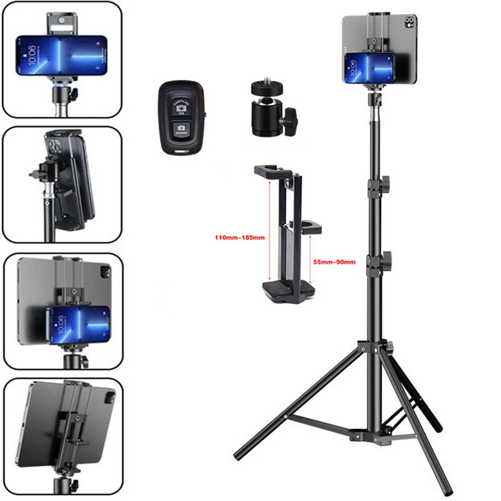 66.9 inch Tablet Floor Stand Tripod Adjustable Phone Holder For 7" -11" ipad USA