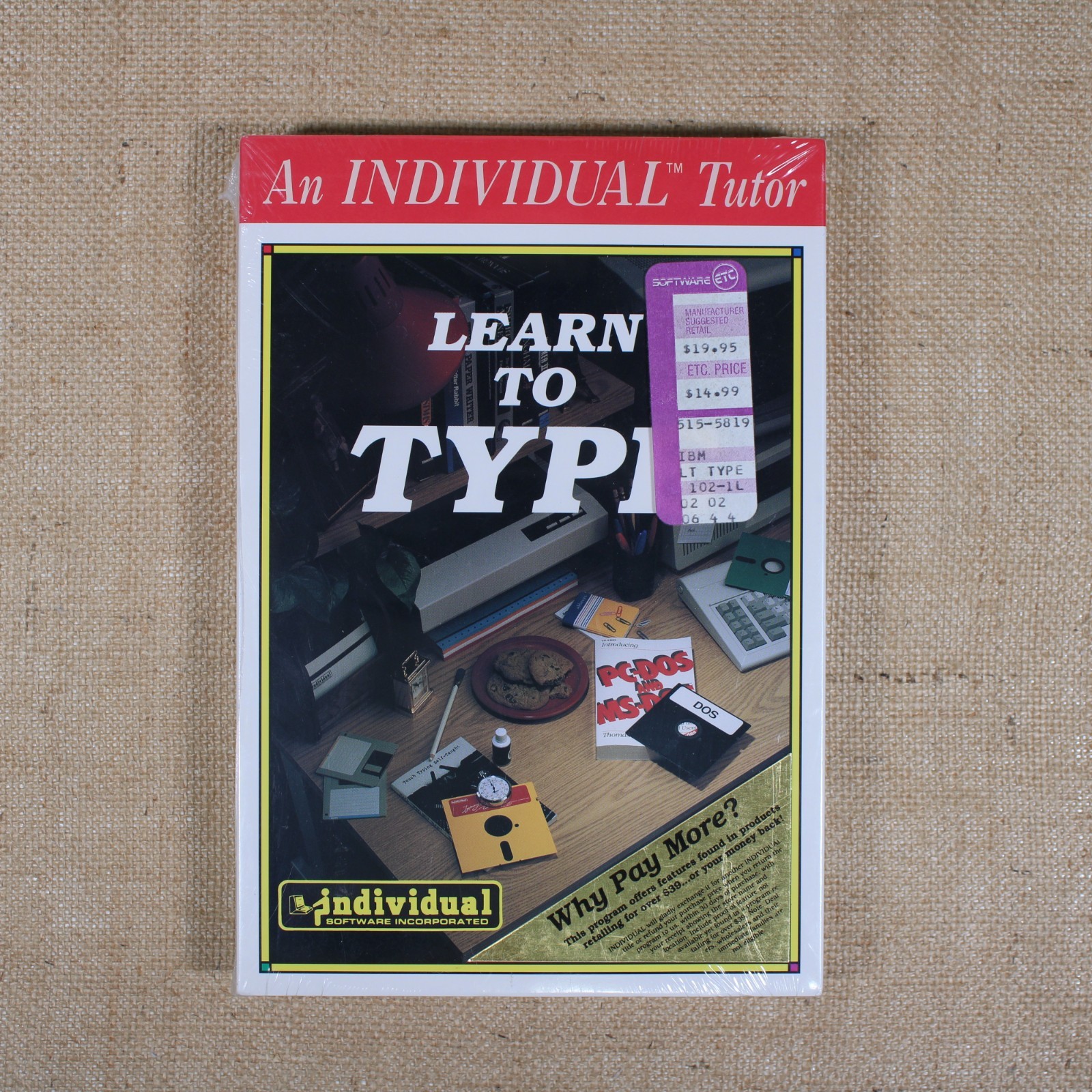  Vtg Learn To Type Individual Software PC MS DOS IBM 3.5 Floppy Disk New Sealed