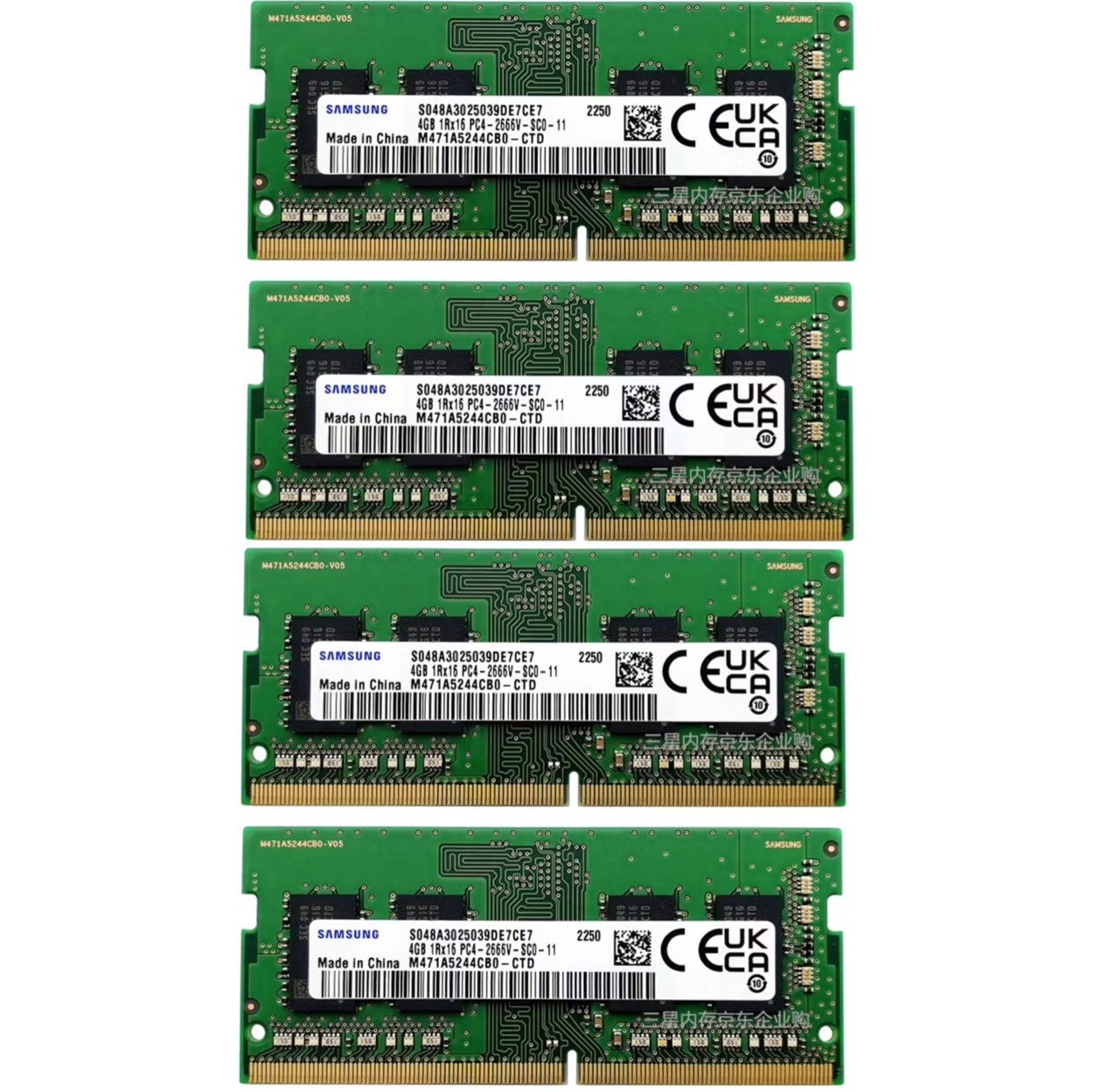 New Samsung 16GB 4X4GB DDR4 2666MHz PC4-21300 SODIMM Memory Ram M471A5244CB0-CTD
