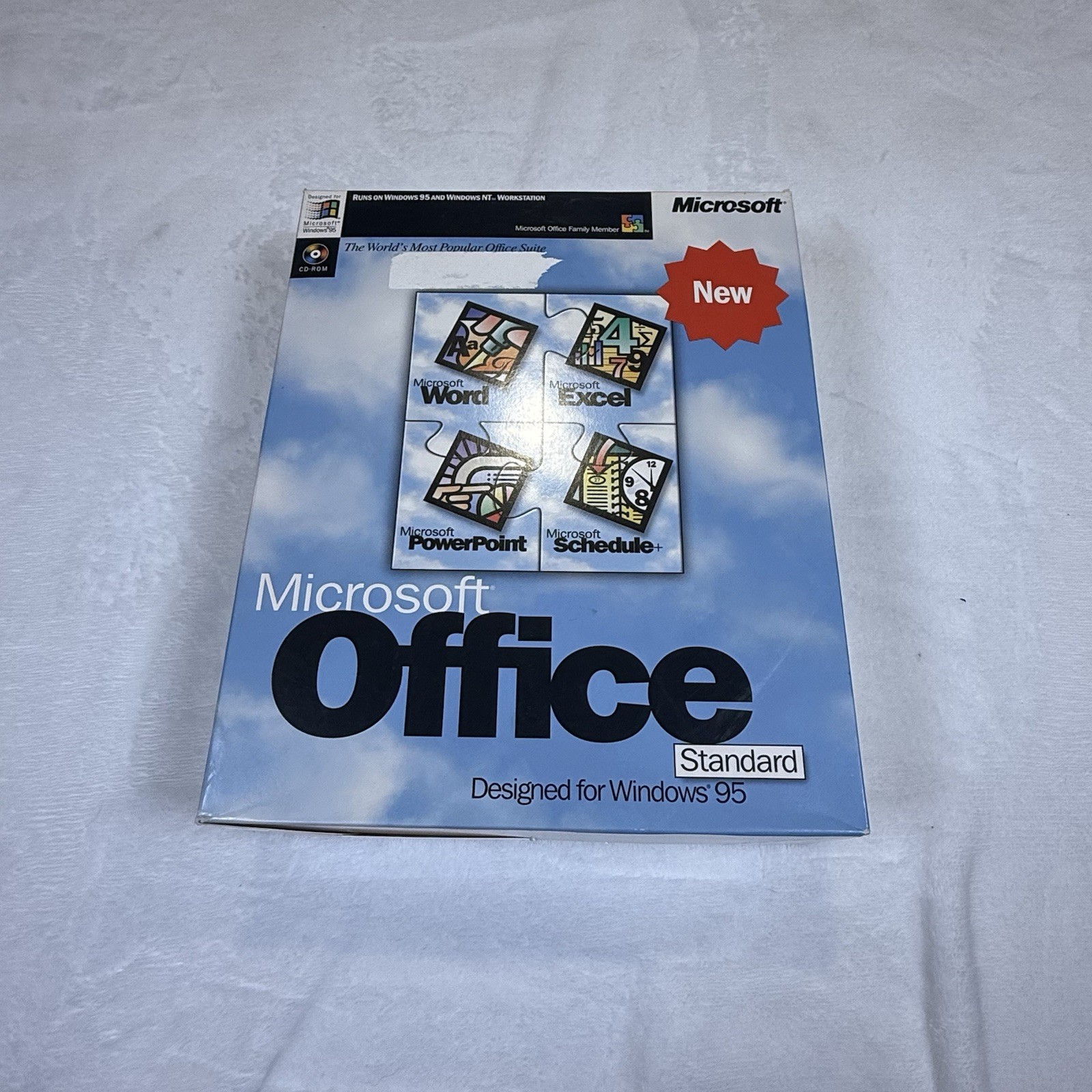Microsoft Office Standard Windows 95 CD-ROM Big Box Word Excel PowerPoint VTG