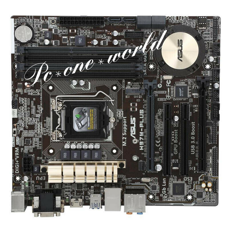 ASUS H97M-PLUS Motherboard LGA 1150 Intel H97 DDR3 SATA 6Gb/s HDMI Micro ATX