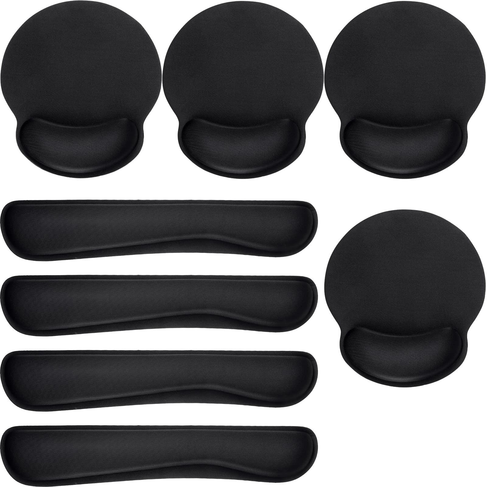 8 Pcs Ergonomic Mouse Pad Keyboard Wrist Support Set Soft Gel Memory Foam Gaming