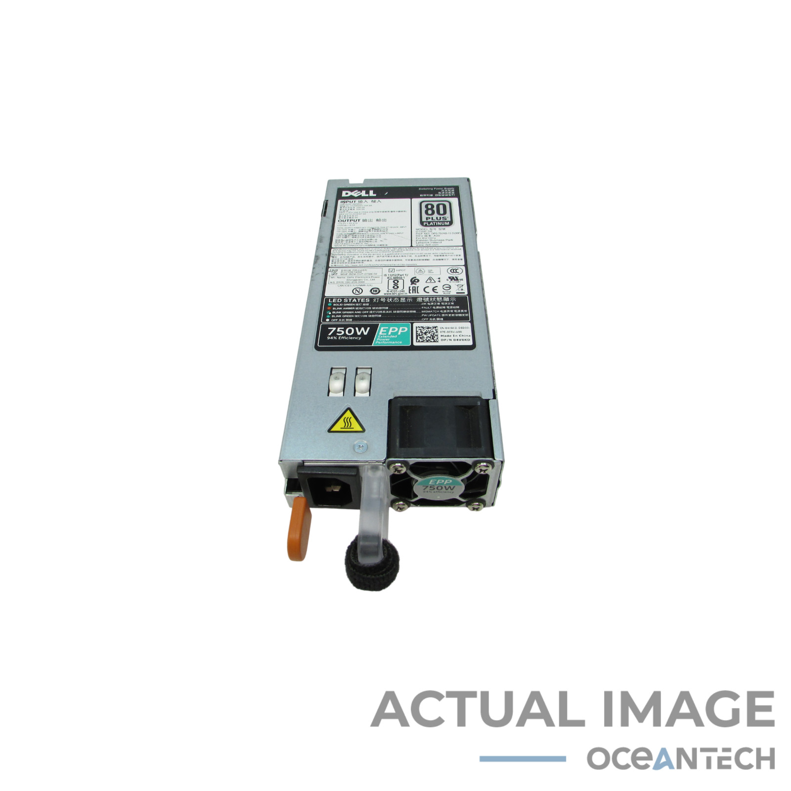 DELL Power Supply 750W 80 Plus Platinum EPP 04V8KD 4V8KD