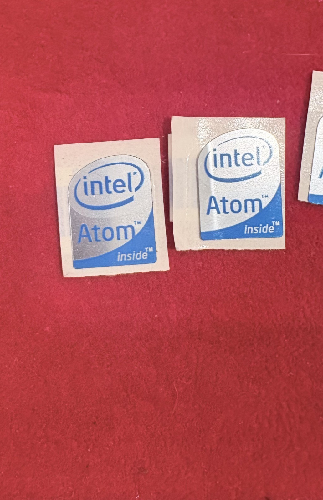 Vintage Intel Atom inside Case Badge Sticker - Genuine OEM Netbook Decal (NOS)