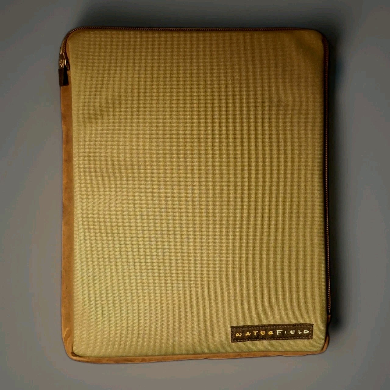 Vtg WaterField Designs Dash Sleeve Case Forza Olive Green Italian Textile 10x11"