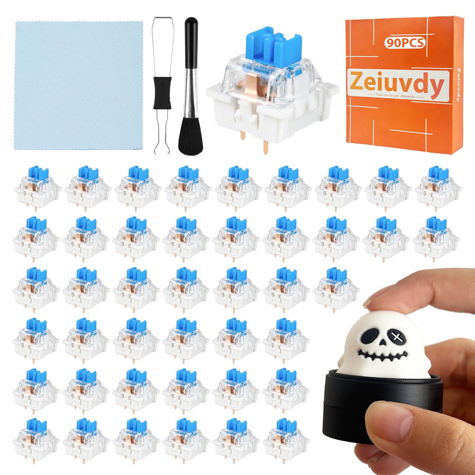 90 PCS 3D Printer Clicker Switch Set, Clicky Keyboard Switches