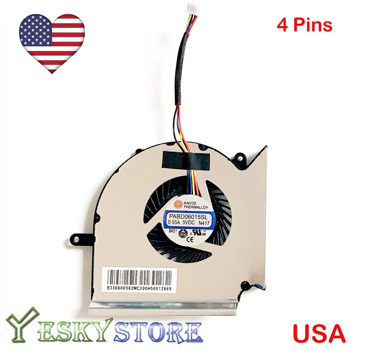 NEW for MSI GE63VR MS-16P1 GE73VR MS-17C1 CPU Cooling Fan PAAD060105SL N383