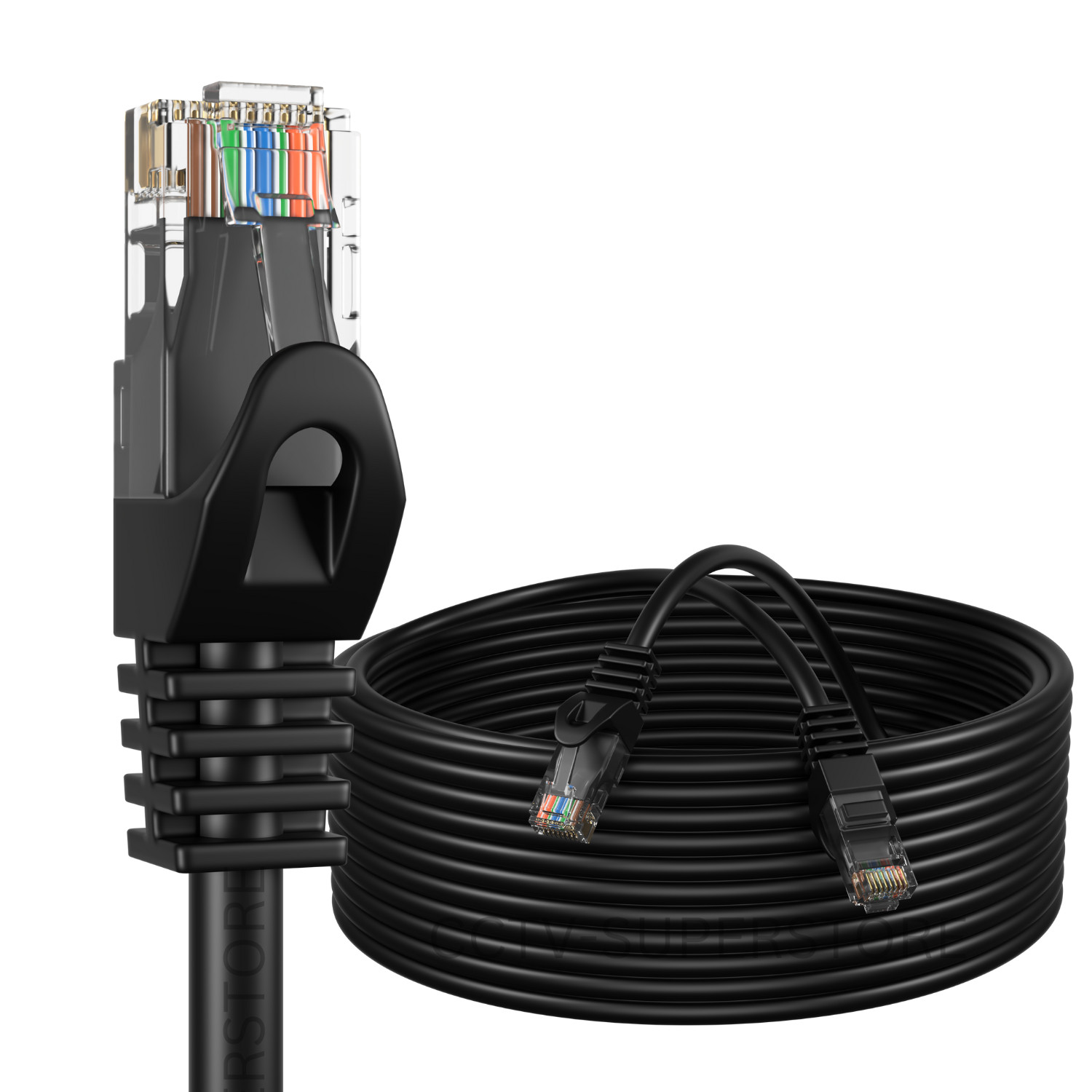 CAT5 Cat5e Ethernet Network Computer Patch Cable PC XBOX, PS3, PS4 Black lot